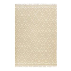 Green Loop Tapis tisse main tons de beige avec leger motif 130x190