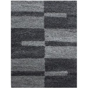 STUDIO DECO Tapis shaggy a motifs traits anthracite 240x340cm