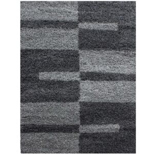 STUDIO DECO Tapis shaggy a motifs traits anthracite 280x370cm