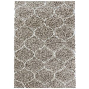 STUDIO DECO Tapis a poils longs et motifs alhambra beige 200x290cm