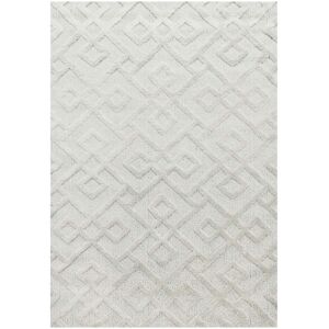 STUDIO DECO Tapis boheme a relief blanc ivoire 280x370cm