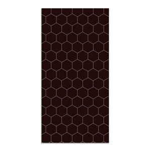 Home and Living Tapis vinyle mosaïque hexagones noir 80x300cm