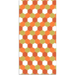 Home and Living Tapis vinyle mosaïque hexagones de ton orange 160x230cm