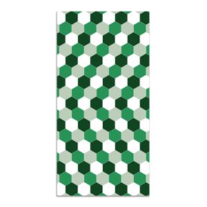 Home and Living Tapis vinyle mosaïque hexagones de ton vert 200x200cm