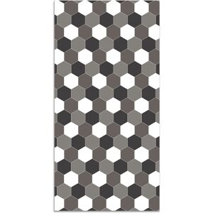 Home and Living Tapis vinyle mosaïque hexagones de ton gris 200x200cm