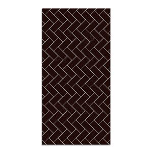 Home and Living Tapis vinyle mosaïque de briques noires 300x200cm