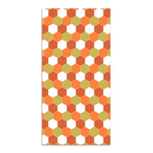 Home and Living Tapis vinyle mosaïque hexagones de ton orange 80x300cm