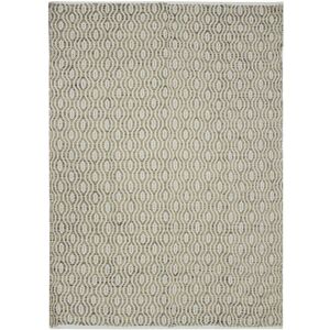 The Deco Factory Tapis 100% coton geometrique ecru-sable 190x290