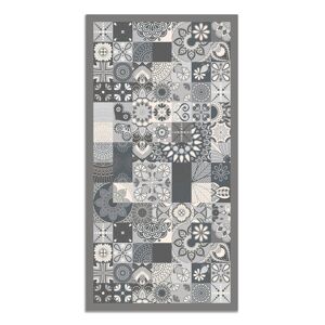 Home and Living Tapis vinyle carreaux ciments cuisine gris 80x250cm Gris 250x0x80cm