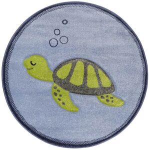 Esprit Tapis rond motif tortue verte fond 120 D