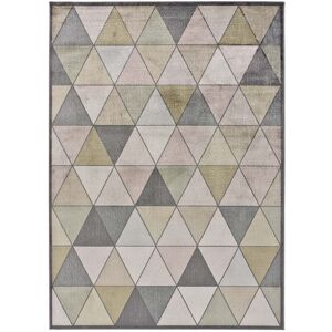 Unitrama Tapis géométrique en viscose multicolore, 140X200 cm Multicolore 200x0x140cm