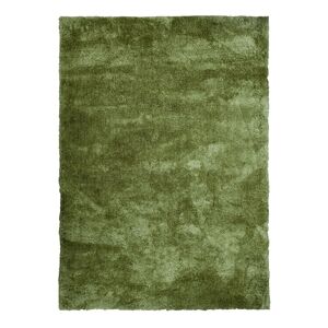The Deco Factory Tapis a poils longs toucher laineux vert rouille 160x230
