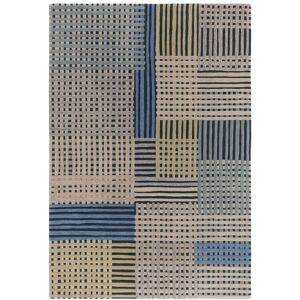 Novatrend Tapis de salon en laine bleu 200x290 cm Bleu 290x0x200cm