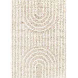 Surya Tapis Shaggy Boheme Blanc/Beige 160x220