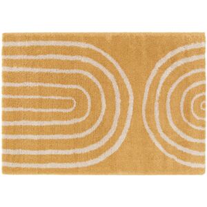 Oviala Tapis rectangulaire motif arc-en-ciel jaune 120 x 170 cm