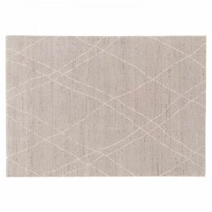 Oviala Tapis rectangulaire motif berbere gris clair 160 x 230 cm