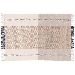 Oviala Tapis en laine et jute tisse a plat a motifs geometriques 120 x 170 cm