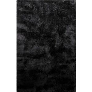 Homie Living Tapis en microfibre dense noir 70x140 cm