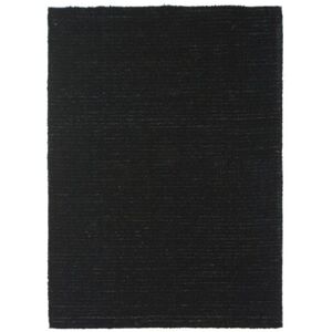 The Deco Factory Tapis a poils longs effet soyeux noir 190x200