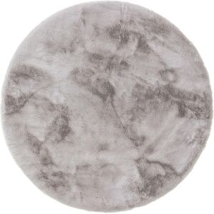 Benuta Tapis de fourrure gris D 120 rond