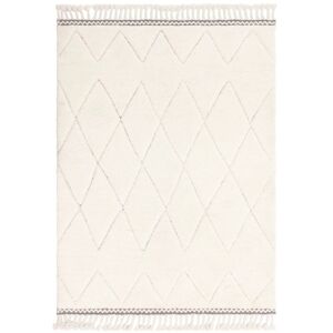 Novatrend Tapis de salon en microfibre blanc cassé 120x170 cm Blanc 170x0x120cm