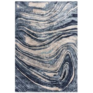 Novatrend Tapis de salon en viscose bleu 170x240 cm Bleu 240x0x170cm