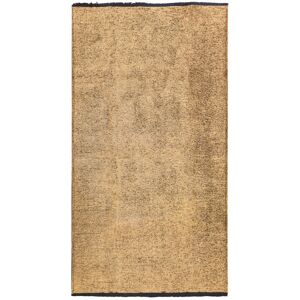 The Deco Factory Tapis en coton et polyester lavable tissé plat beige 80x150 - Publicité