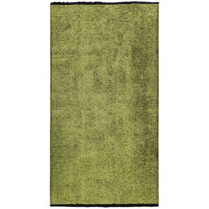 The Deco Factory Tapis en coton et polyester lavable tisse plat vert 80x150