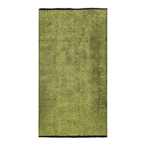 The Deco Factory Tapis en coton et polyester lavable tissé plat vert 80x150 - Publicité