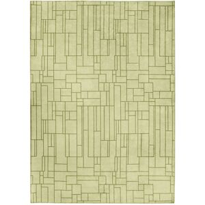 The Deco Factory Tapis motif lignes art deco vert clair 160x230