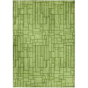 The Deco Factory Tapis motif lignes art deco vert 160x230