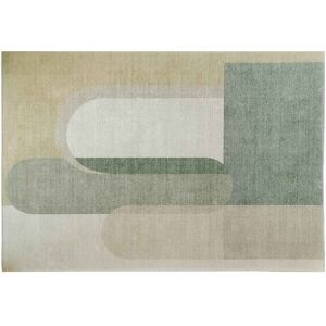 Oviala Tapis tissé motif abstrait design vert d'eau 120 x 170 cm Vert 180x0x120cm