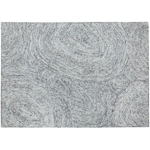 Zago Tapis 100% laine gris anthracite et ivoire 200 x 140 cm Gris 200x0x140cm