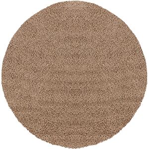 Surya Tapis Rond Shaggy Moderne Beige Foncé Ø 200 - Publicité