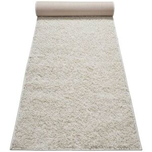 Esprit Tapis de couloir poils longs effet bouclette creme 80x230