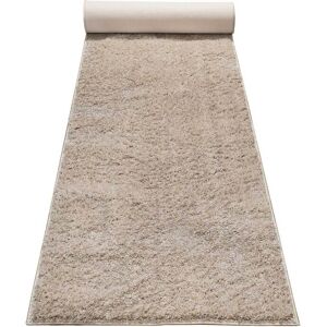 Esprit Tapis de couloir poils longs doux brillant beige sable 80x300