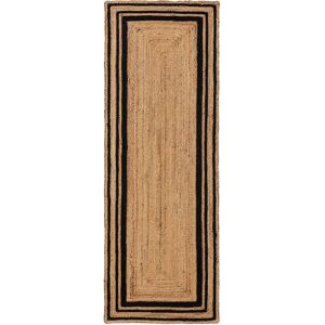 Benuta Tapis de jute noir 80x250