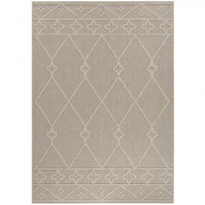 STUDIO DECO Tapis effet jute naturel à relief géométrique beige 160x230cm - Publicité