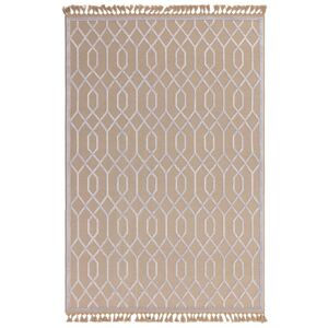 Novatrend Tapis moderne en coton blanc 120x170 cm Blanc 170x0x120cm