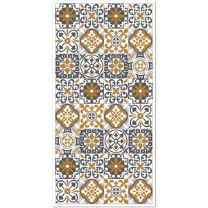 Home and Living Tapis vinyle carreaux ciments triana orange 80x250cm Orange 80x0x250cm