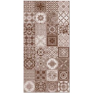 Home and Living Tapis vinyle carreaux ciments nijar brun 120x160cm