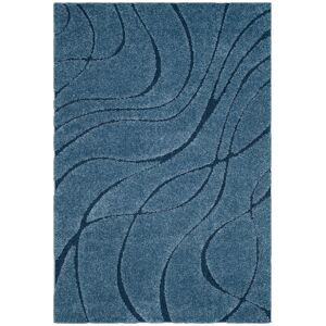Safavieh Tapis de salon interieur en bleu clair & bleu, 183 x 274 cm Bleu 275x3x185cm