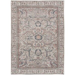 Atticgo Tapis vintage lavable en couleur terracotta, 120170 cm