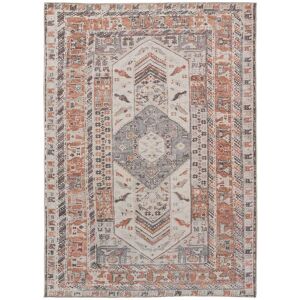 Atticgo Tapis vintage lavable couleur terra, 120170 cm