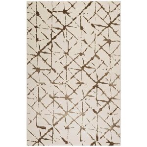 Esprit Tapis plat a motif et relief beige et brun 120x170