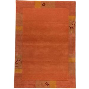 THEKO Tapis gabbeh floral en laine naturelle terracotta 70x140 cm