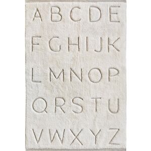 The Deco Factory Tapis enfants lavable en coton motif alphabet relief naturel 100x150