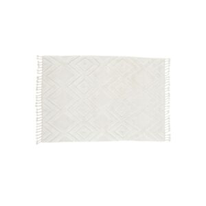 Meubles & Design Tapis rectangulaire blanc style boheme en laine 230cm