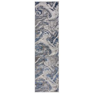 Novatrend Tapis de couloir moderne bleu 80x300 cm