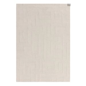 Novatrend Tapis de salon en laine blanc cassé 120x170 cm Blanc 170x0x120cm